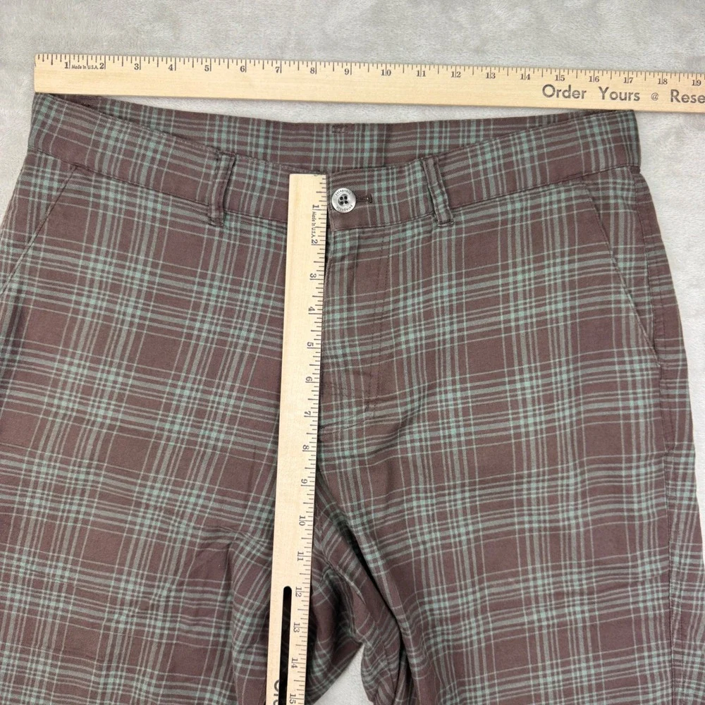Patagonia‎ Shorts Mens 34 Brown Plaid Organic Cotton Casual Hiking Golf Prep